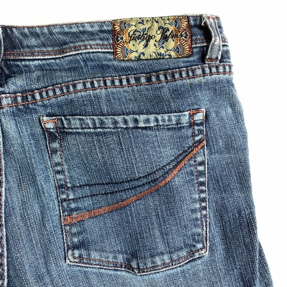 Indigo Palms New York Low Rise Jeans Stretch Flare Leg Womens Size 12S - Picture 7 of 8